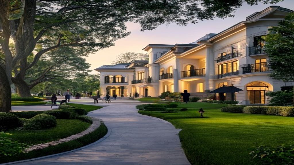 Luxurious estates with modern architecture and upscale designs