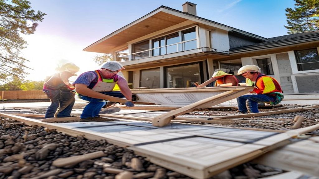 Professional house building companies constructing modern homes with quality craftsmanship