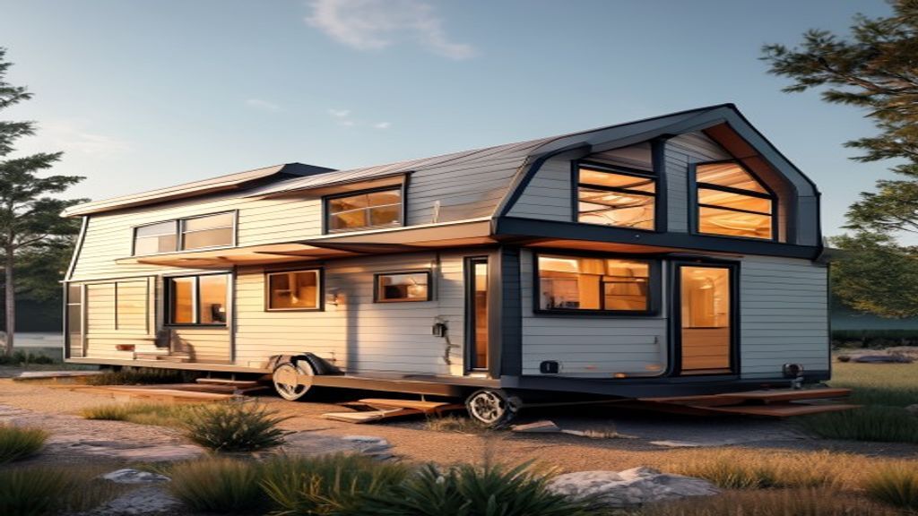 Modern mobile house for sale featuring spacious interior, sleek design, and affordable living.