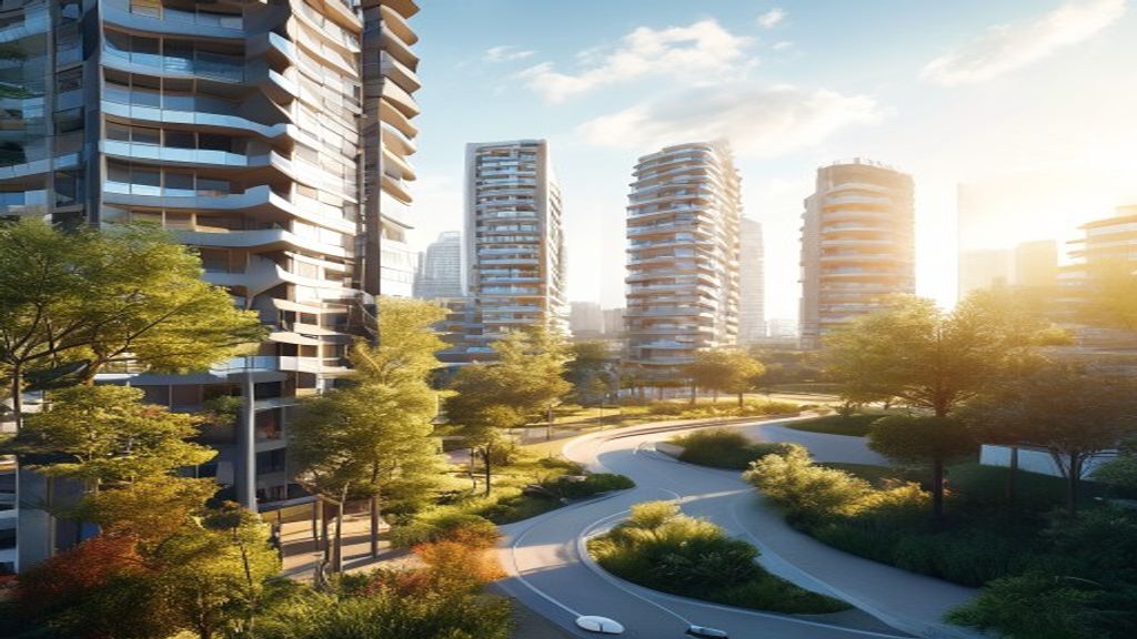 Illustration of recent urban development projects showcasing modern architecture and sustainable design.