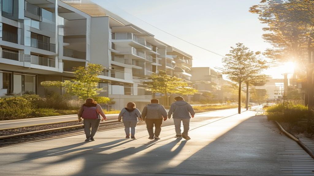 New housing developments with green spaces and community amenities