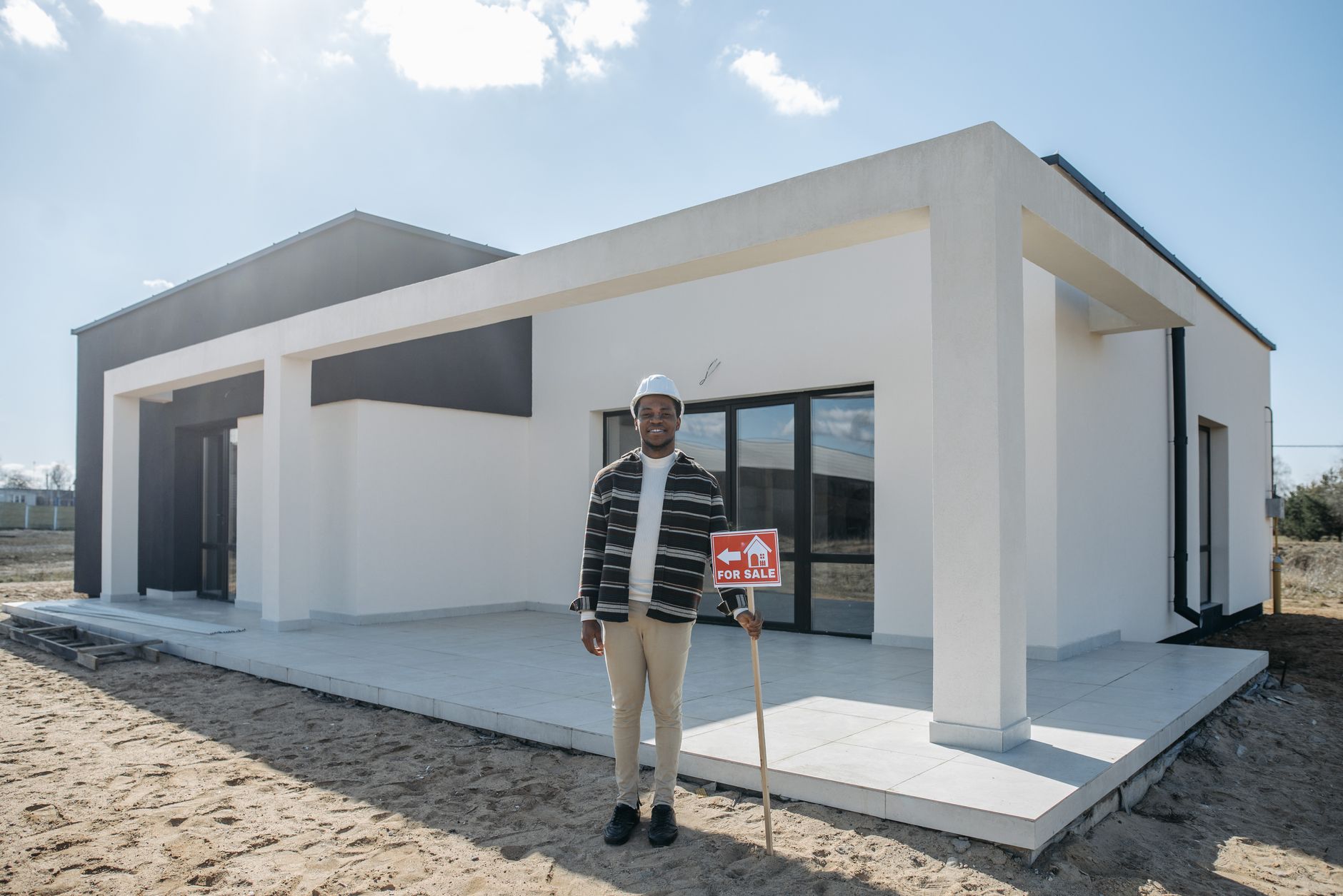 Stunning new build homes for sale with contemporary architecture and landscaping