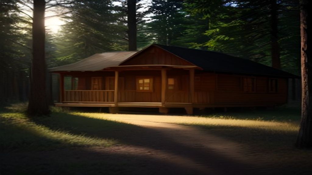 Cozy lakefront cabins for sale, featuring wooden porches and modern interiors.